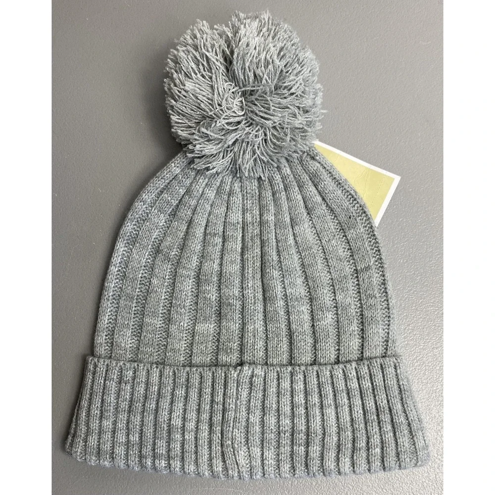 Michael Kors Women's Light Gray Beanie Winter Hat Knit One Size NEW